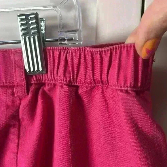 TanJay Embroidered Embellished Stretch Capri Pants Size 16 Hot Pink - Picture 9 of 9